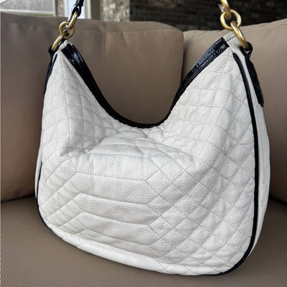 Brahmin Kathleen Crème Florentine LG Quilted Leather Slouchy Hobo/Tote - Picture 2 of 16
